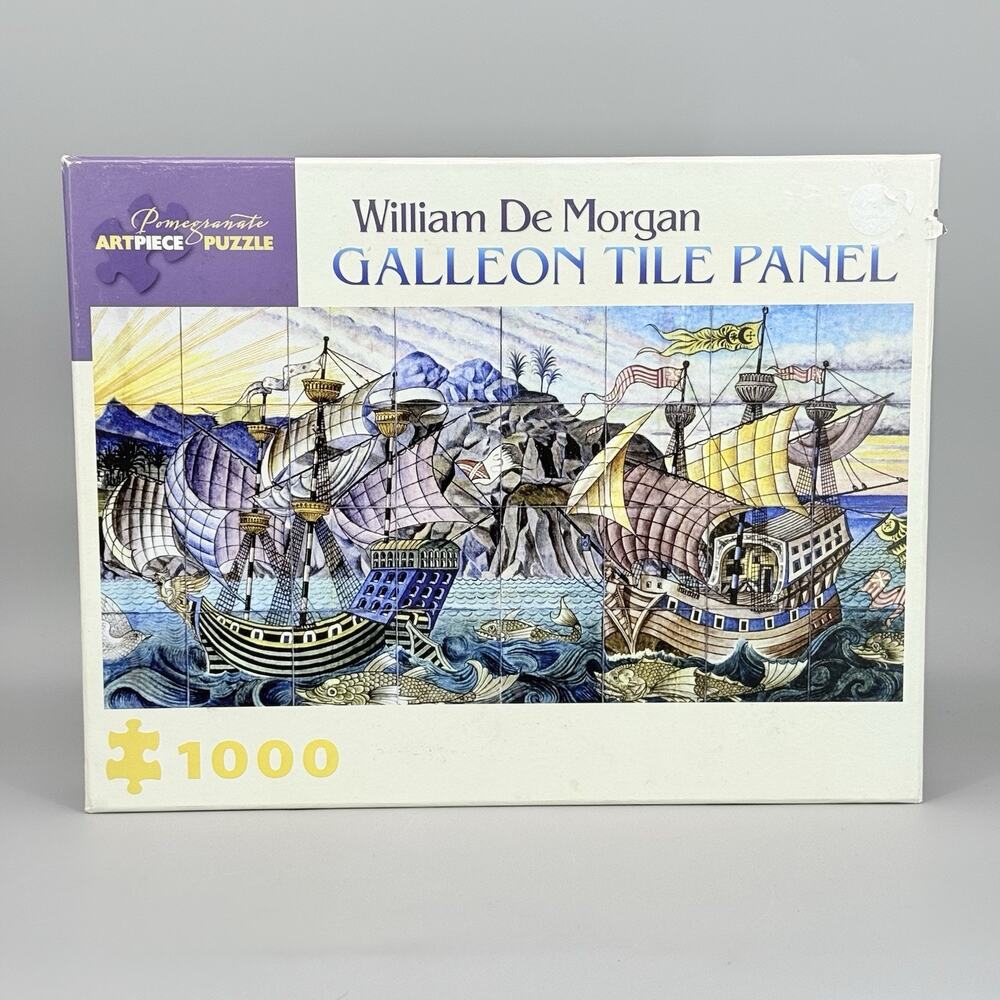 Pomegranate Jigsaw Puzzle William De Morgan Galleon Tile Panel 1000 Pc Complete
